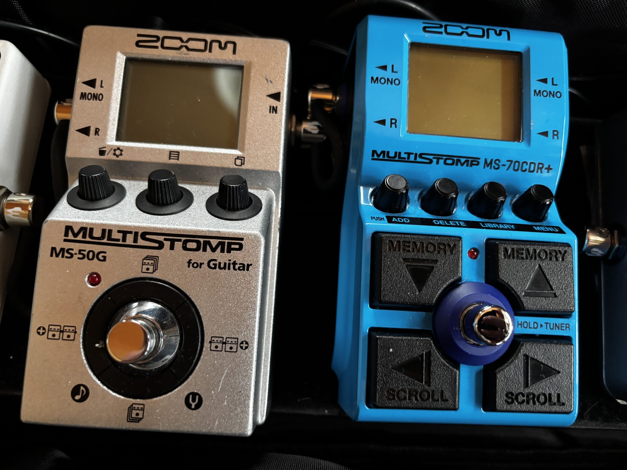 ZOOM MS-50GとMS-70CDR+を並べて使用