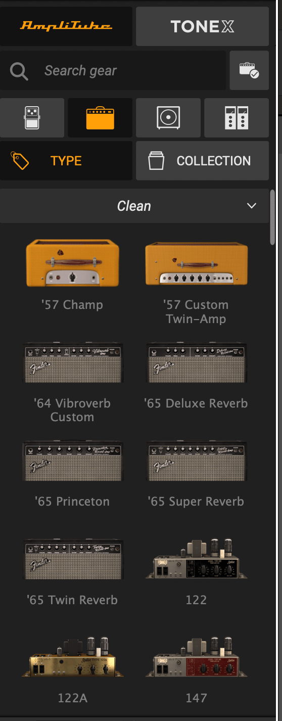 AmpliTube 5 Fenderクリーンアンプ一覧